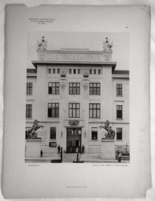 Art: Antigua Lámina : WIEN MEIDLING. 1906 RUD TROPSCH & HANS PRUTSCHER (Architekten)